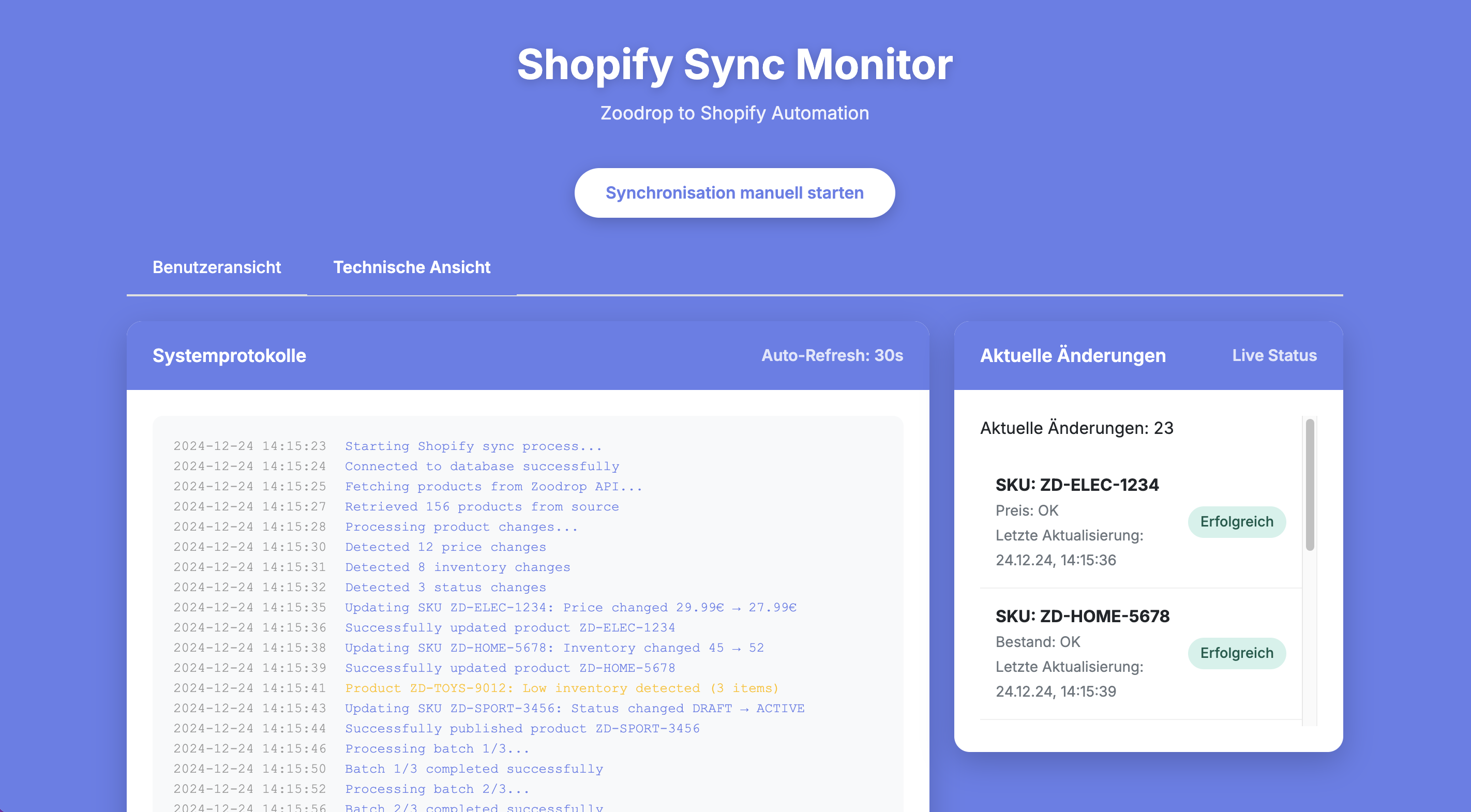 Shopify Dropshipping Sync Automation